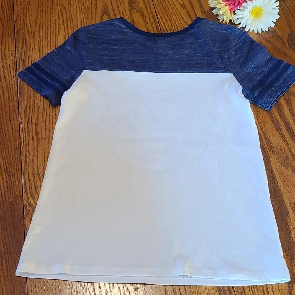 Justice NWOT White/ Blue Top - Girl's 10
